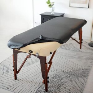 ARTABLE Massagebankbezug Universal Passform 28-32 Zoll PU Leder Schwarz