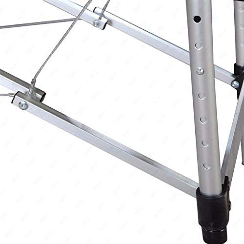 **Hot Deals Massagetisch 3-Segment Klappbar Faux Leather Aluminium Schwarz mit Weißer Umrandung**