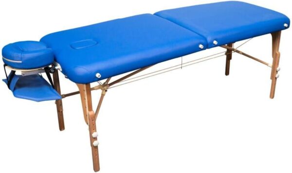 Mobile Montana Massage Tisch höhenverstellbar mit Kopfstütze und Nackenkissen