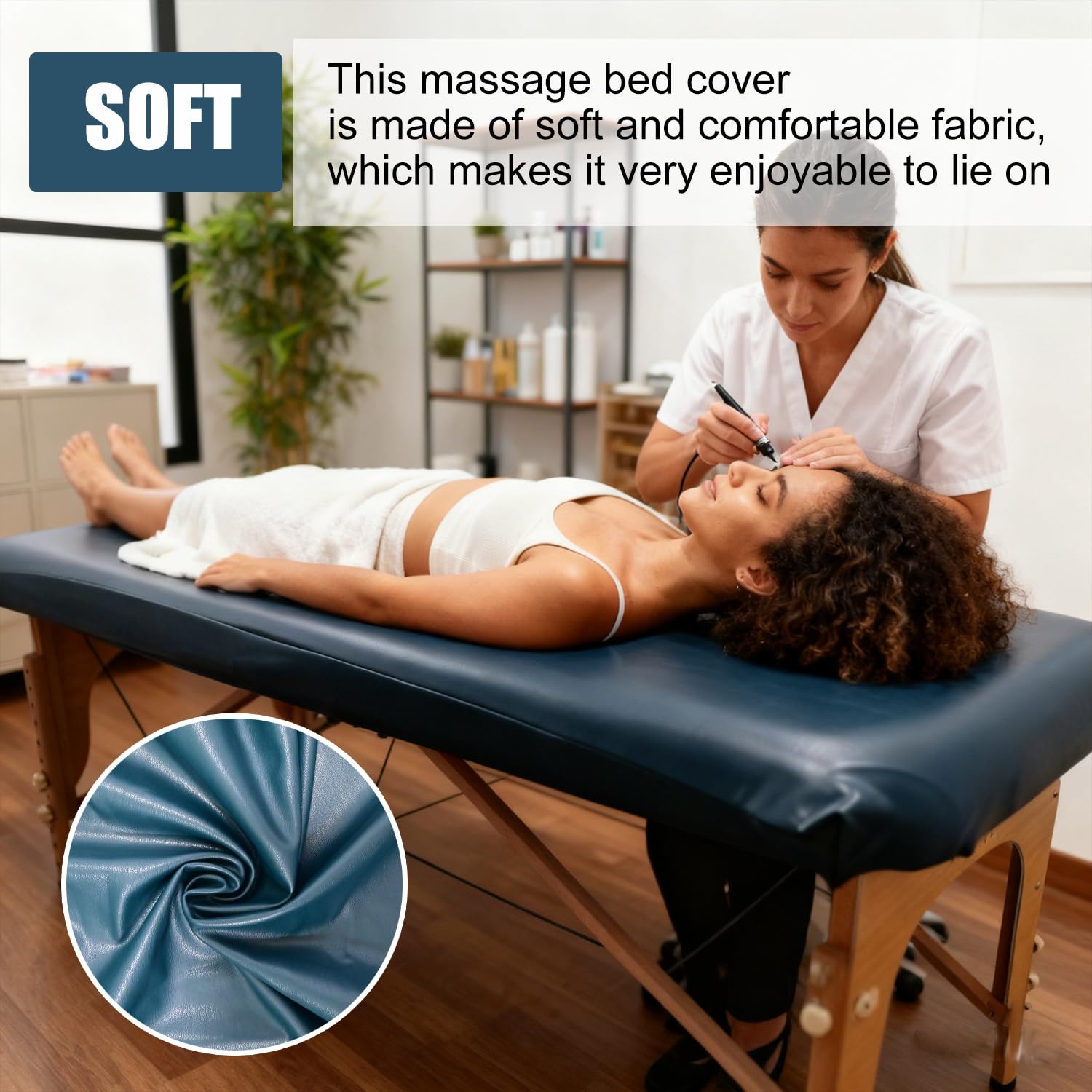 Vinyl Massageliegenabdeckung mit Gesichtsloch, 81,3 cm, PU, wasserdicht