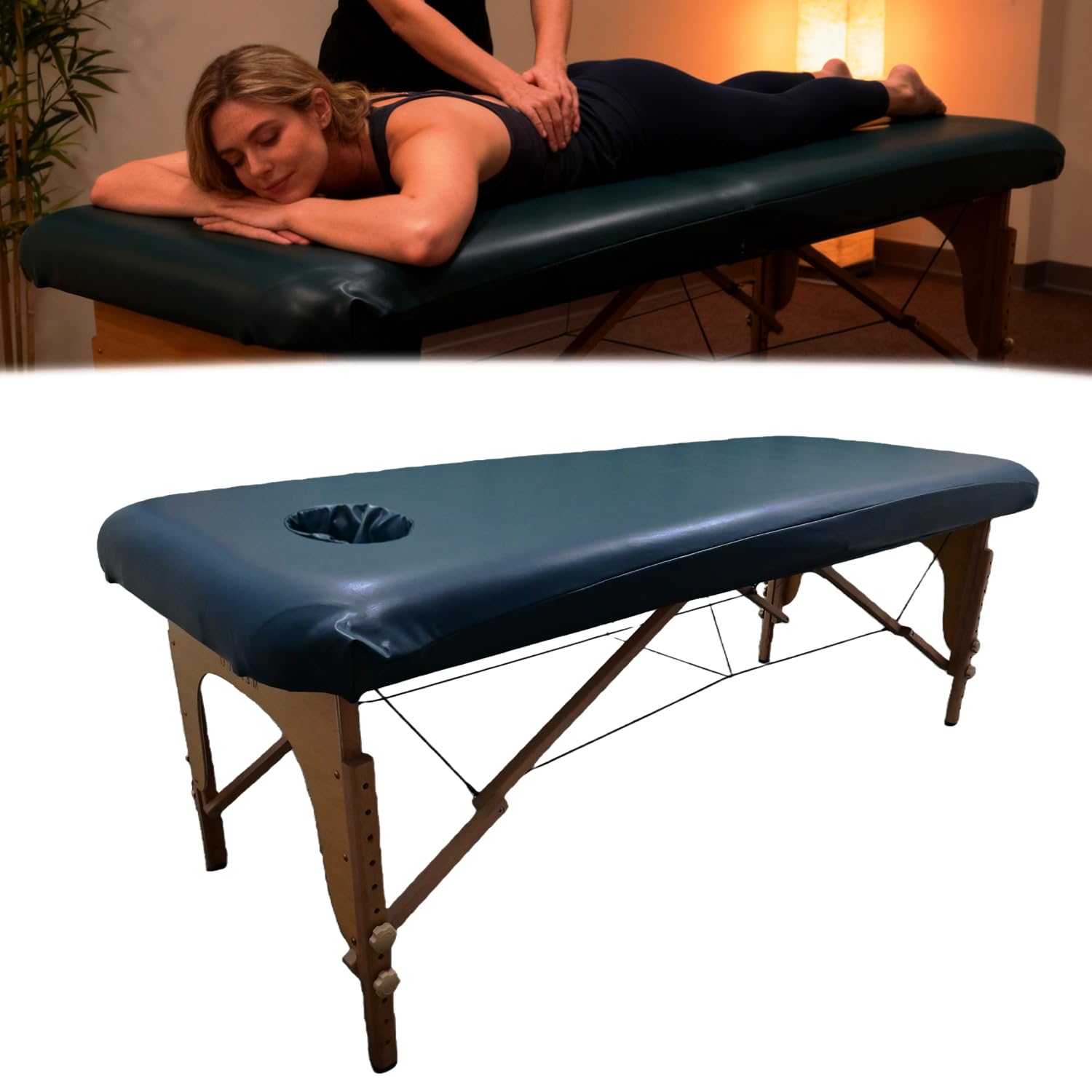 Vinyl Massageliegenabdeckung mit Gesichtsloch, 81,3 cm, PU, wasserdicht